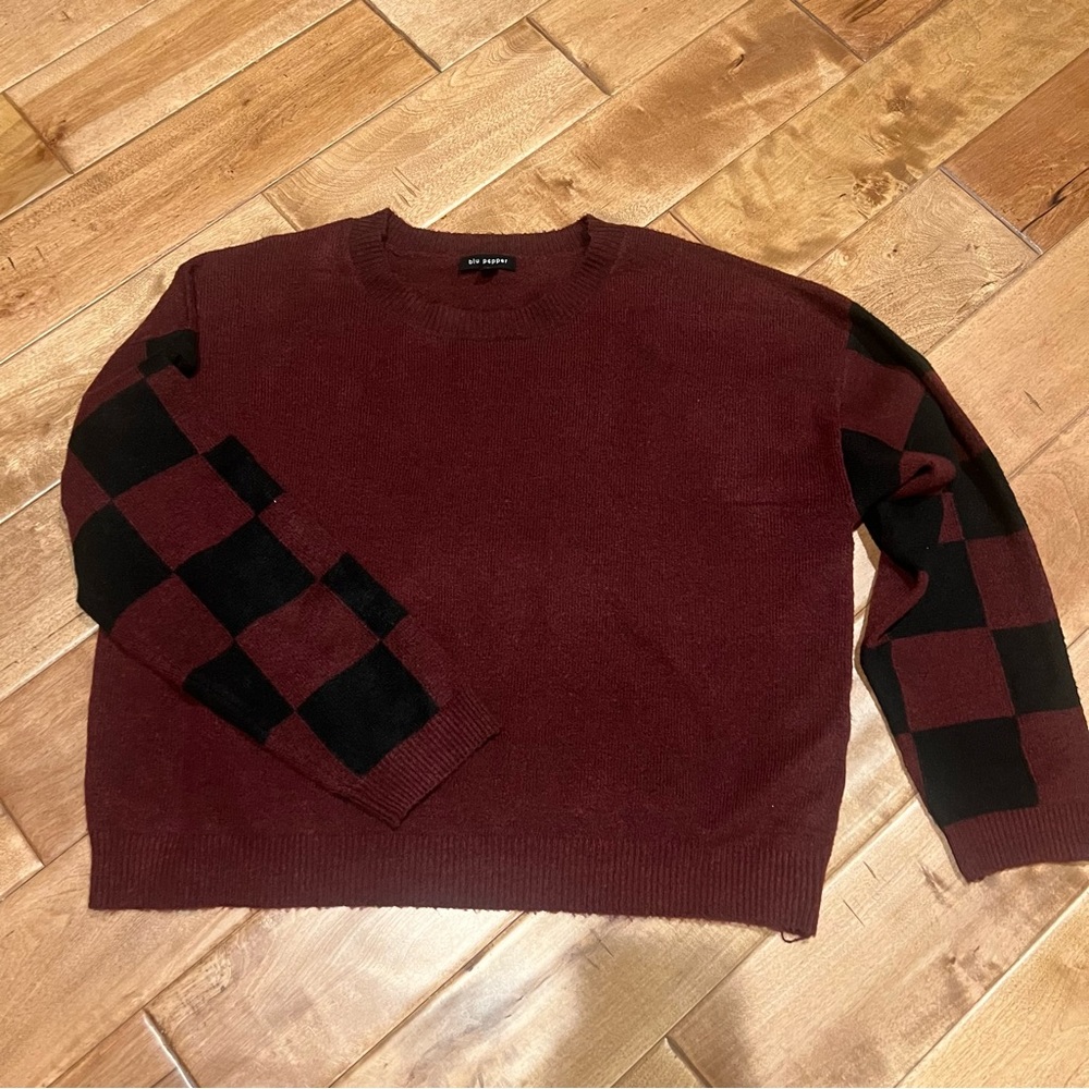 NWOT Checkered Sweater